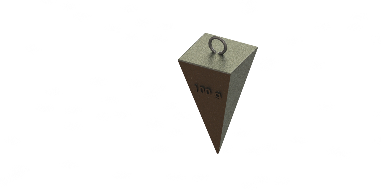 钓鱼坠，100克，纯铅，不锈钢环